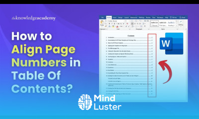 How to Align Page Numbers in a Table of Contents In MS Word 2025 The Knowledge Academy