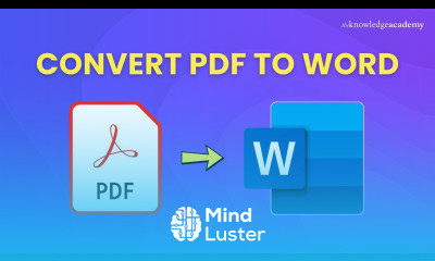 How to Convert PDF File to Word Document 2025 The Knowledge Academy