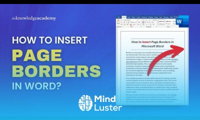How to Insert Page Borders in Microsoft Word Step By Step To Insert Page Borders 2025