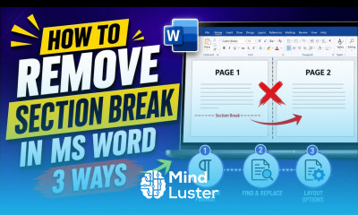 How To Remove Section Break In MS Word 3 Ways to Remove Section Break In MS Word Under 3 Minutes