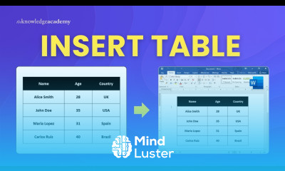 3 Simple Ways To Insert Table In MS Word How to Insert Table In MS Word Under 1 Min 2025