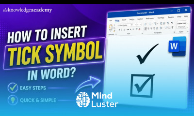 How To Insert Tick Mark  or Checkmark in MS Word Fastest Way To Insert Checkmark in MS Word