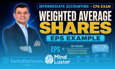 Weighted Average Number of Shares Earnings per Share EPS CPA Exam Intermediate Accounting
