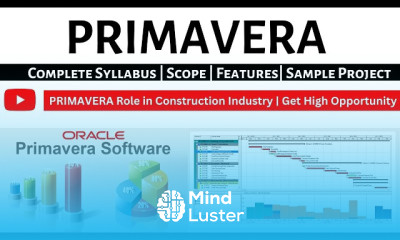 Primavera P6 Project Management Software Complete Syllabus with Sample Project