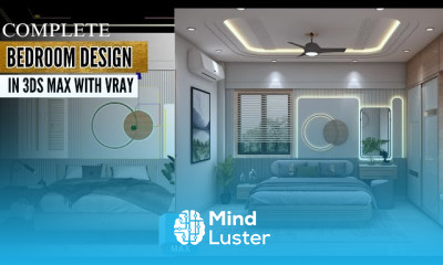 3DS Max Complete Bedroom Design with V ray