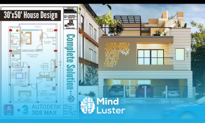 29 x45 Exterior House Design in 3DS Max with V ray Complete Tutorial