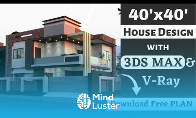 Duplex House Design in 3DS Max with V Ray Complete Project from AutoCAD Plan to Final Rendering