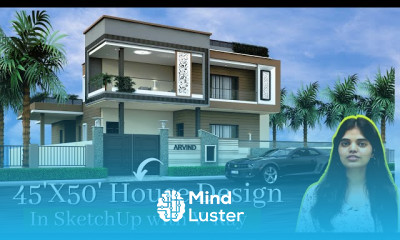 How to Design Complete House in SketchUp 45 x50 SketchUp with Enscape Rendering Settings