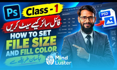 Photoshop Tutorial for Beginners Class 1 How to Set File Size and Fill Color
