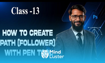 Photoshop Tutorial for Beginners Class 13 How to Create Path Follower with Pen Tool
