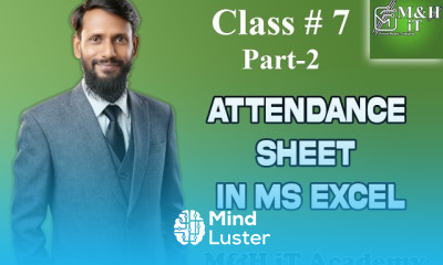 Class 7 Excel Attendance Sheet Part 2