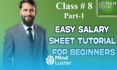 class 8 Easy Salary Sheet Tutorial for Beginners