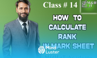 class 14 how to Calculate Rank in Mark Sheet Using Excel Rank Formula