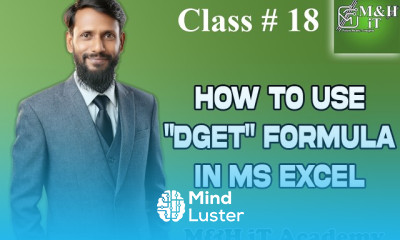 Class 18 How to Use DGET Formula in Ms Excel