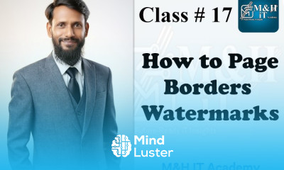 class 17 How to Page Borders Watermarks
