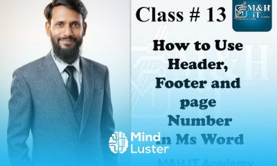 Class 13 How to Use Header Footer and page Number