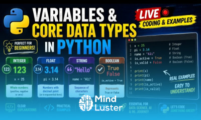 Variables Core Data Types in Python Live Coding Examples Urdu Hindi 